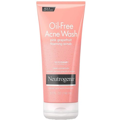 Jabon con scrub Neutrogena Pink grapefruit Oil free con acido salicilico 198ml